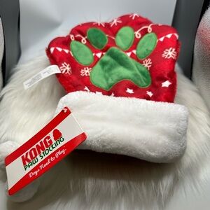 💜3/$15 Kong Red and Green Paw Stocking